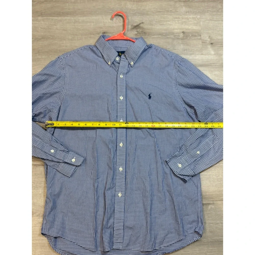 Ralph Lauren Button Down Shirt‎ Mens XL  Check Blue White
